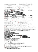 Đề thi chất lượng học kì I môn Sinh học - Mã đề 004